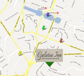 Mappa B&B Galatea Inn